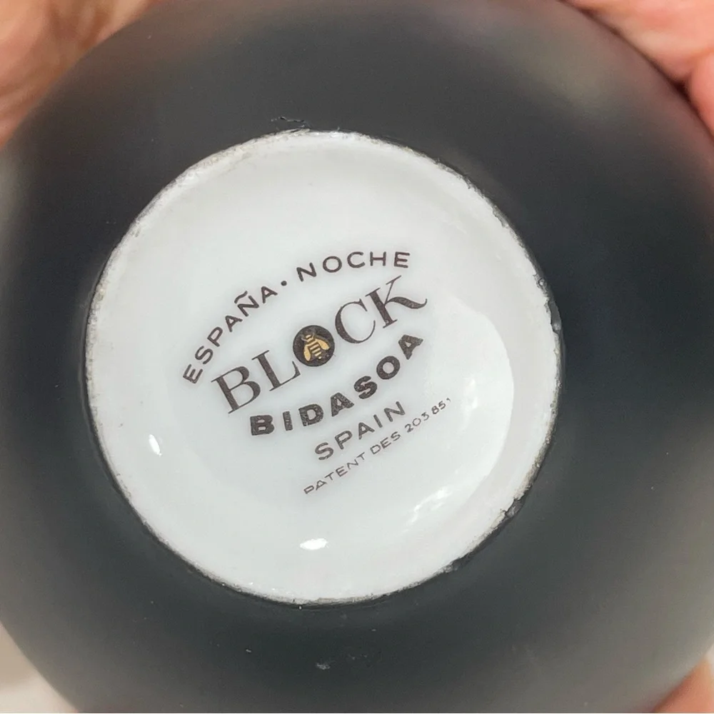 Espana Noche Block Bidasoa Black Matte Coffee Tea Set Vintage 25 Piece Set - Picture 15 of 16